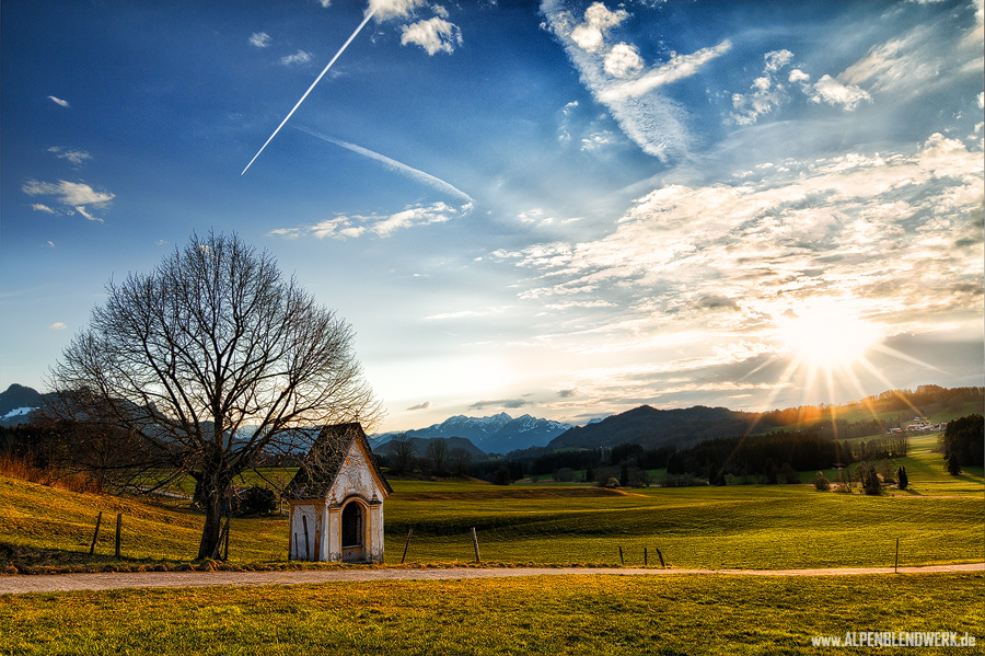 Samerberg bei Rosenheim mit Kapelle